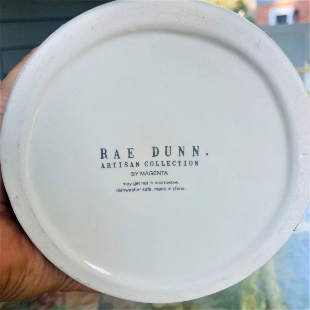Rae Dunn Artesian Collection Treats XOXO Indigo Blue Boutique Canister Dimpled